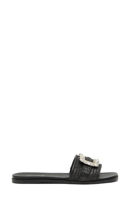 Abound Kayde Jeweled Slide Sandal In Black Raffia