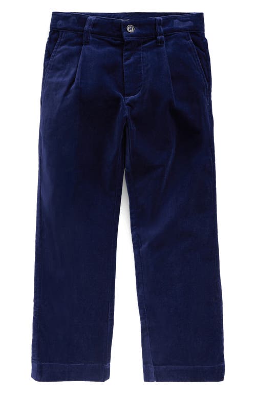 Mini Boden Kids' Pleated Smart Velvet Trousers Bluing at Nordstrom,