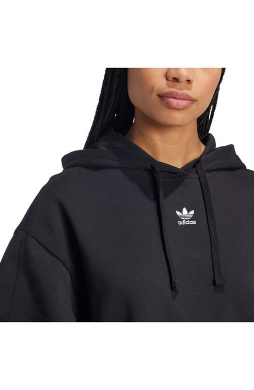 Shop Adidas Originals Adidas Trefoil Essentials Oversized Lifestyle Hoodie In Black