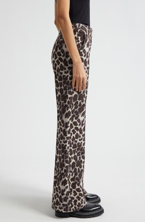 Shop Smythe Leopard Jacquard Pintuck Cotton Blend Pants