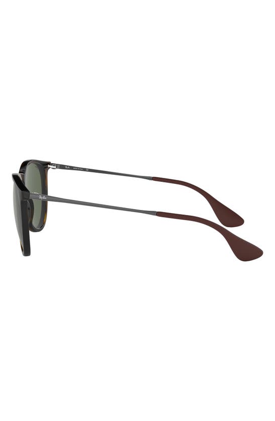 Ray Ban Erika 54mm Sunglasses In Lite Havana/ Green Solid