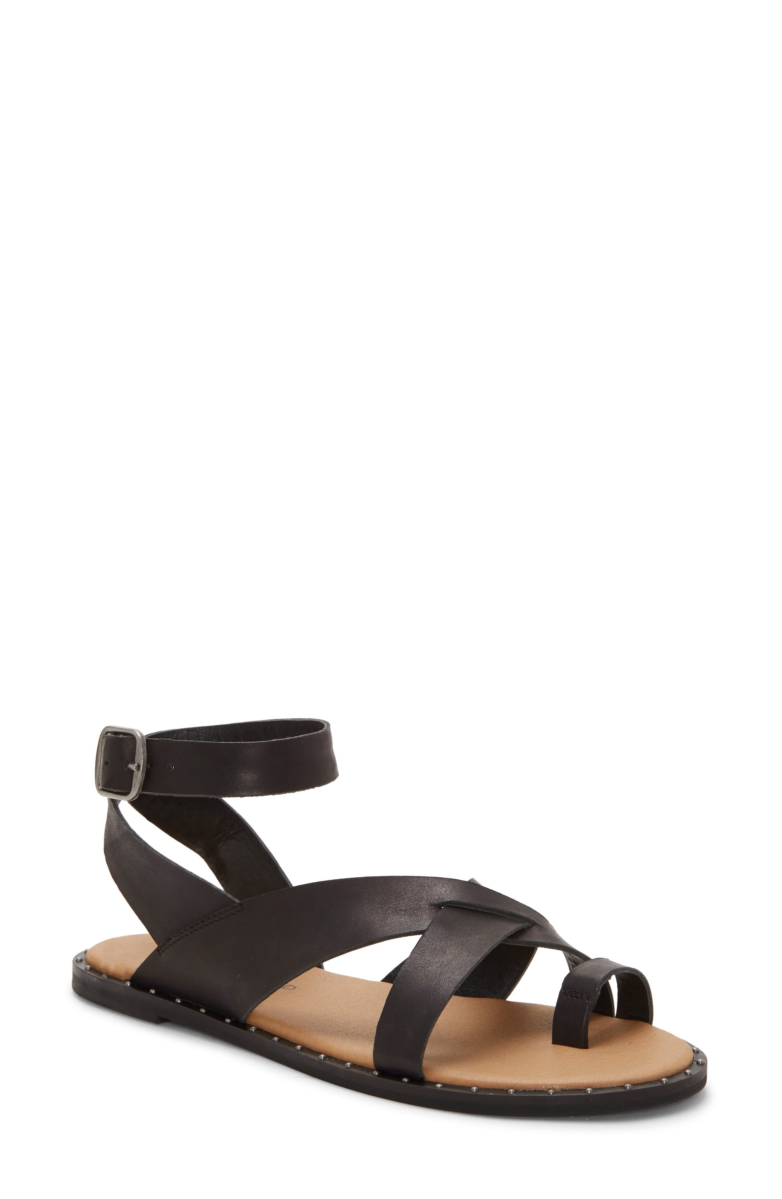 Lucky Brand Farran Toe Loop Sandal- Black
