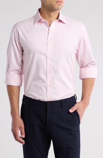 Brooks Brothers Madison Fit Non-iron Stretch Dress Shirt In Pink