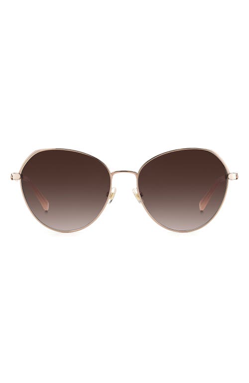 Kate Spade New York Octavia 59mm Gradient Round Sunglasses In Brown