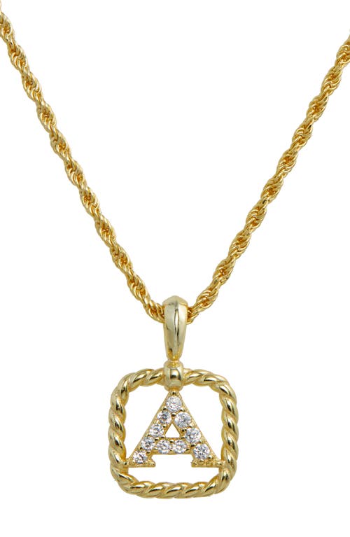 SAVVY CIE JEWELS Initial Pendant Necklace in Yellow-A at Nordstrom
