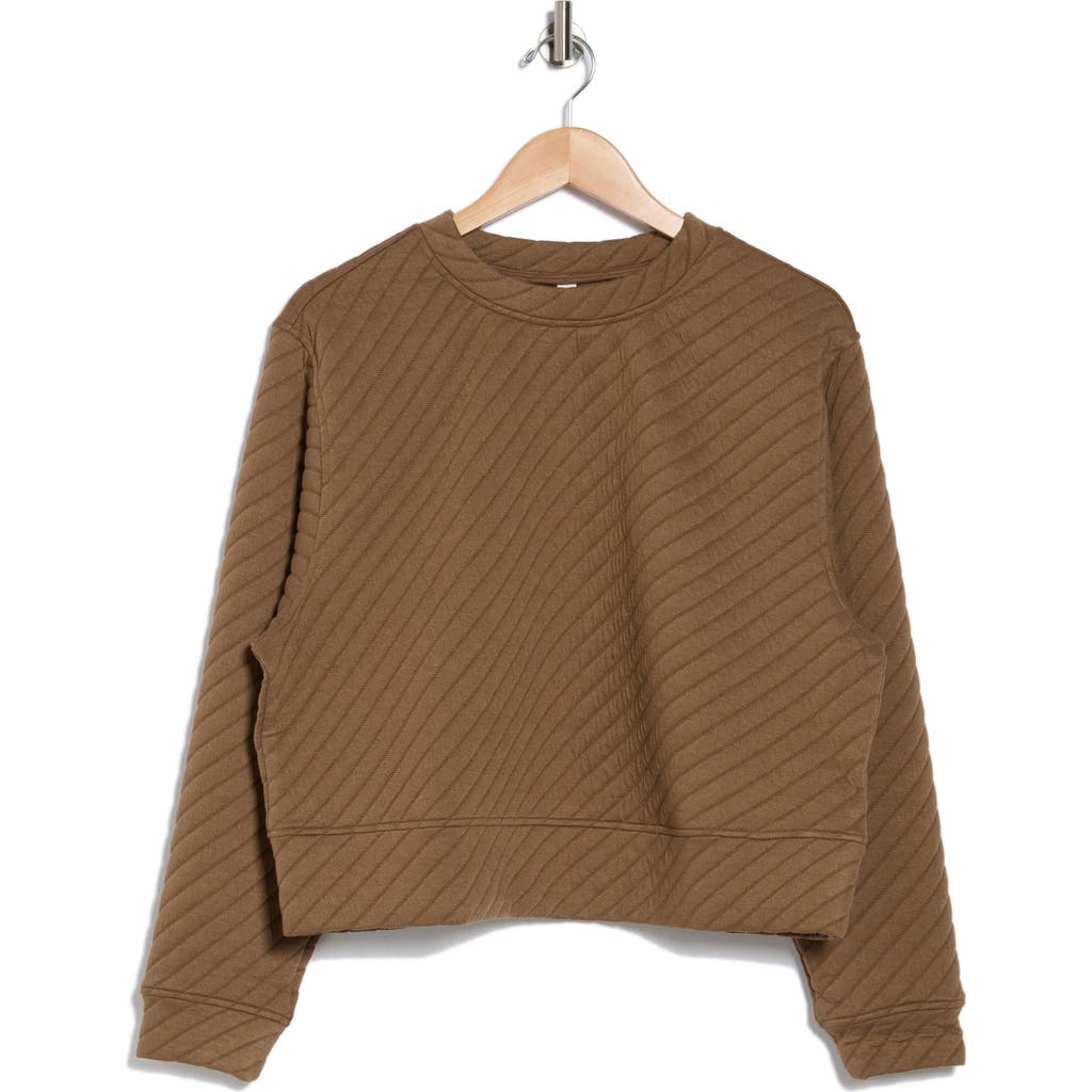 Z BY ZELLA Z BY ZELLA TILT QUILTED CREW SWEATSHIRT