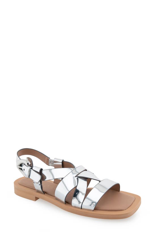 Shop Aerosoles St. Clair Sandal In Silver Pu