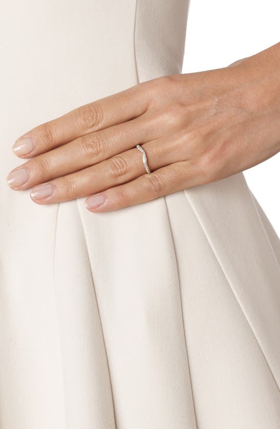 Monica Vinader Riva Diamond Stacking Ring In Silver