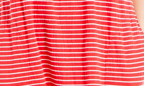 Shop Max Studio Stripe Knit Dress In Red/white Seaport Stripe