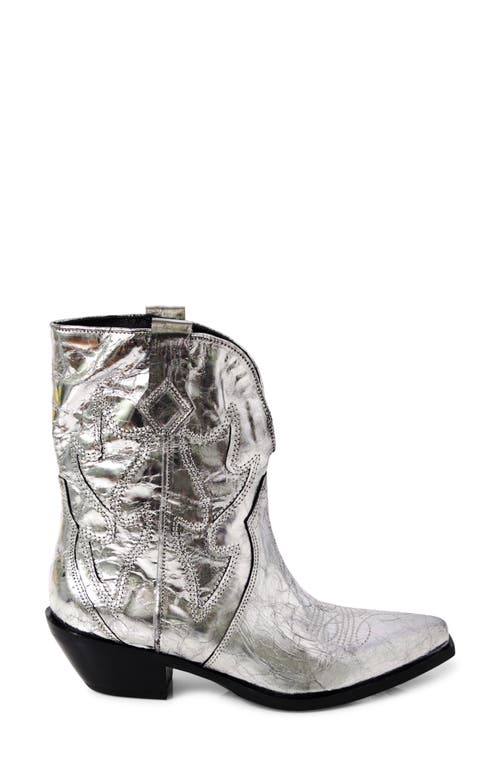 Free People Way Out West Cowboy Boot In Silver