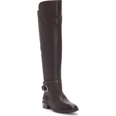 Vince Camuto Poppidal Knee High Riding Boot, Regular Calf- Brown