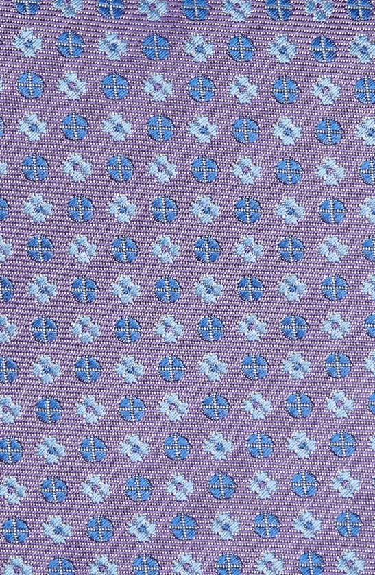 Shop David Donahue Neat Silk Tie In Lilac