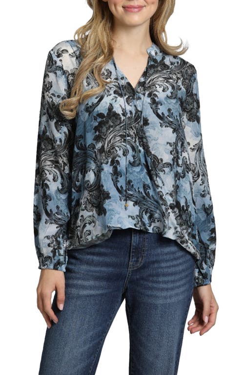 Shop Apny Printed Top In Blue Multi