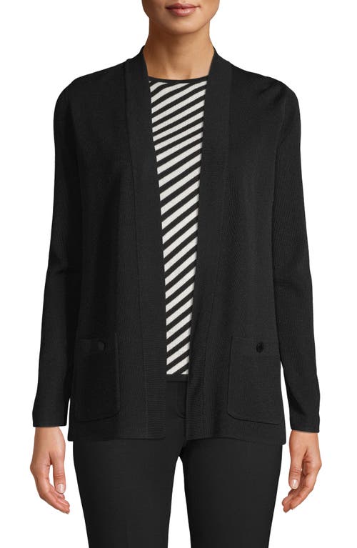 Shop Anne Klein Malibu Open Front Cardigan In Anne Black