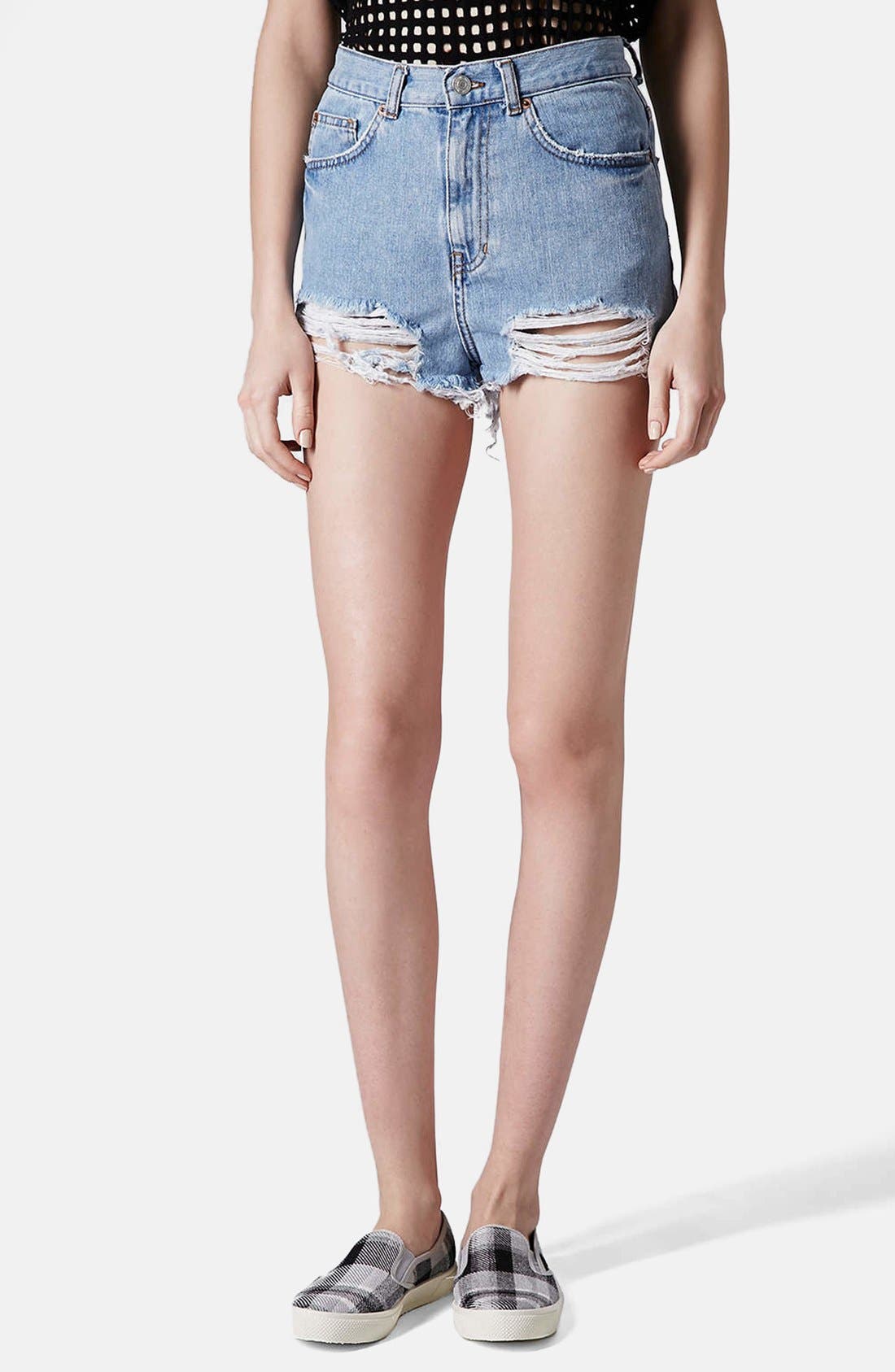 topshop denim mom shorts