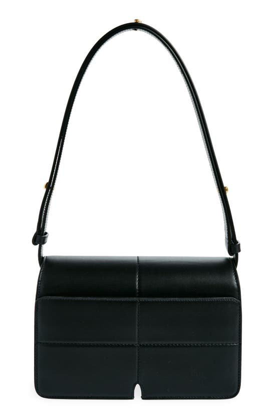Shop Burberry Snip Leather Crossbody Bag In Black