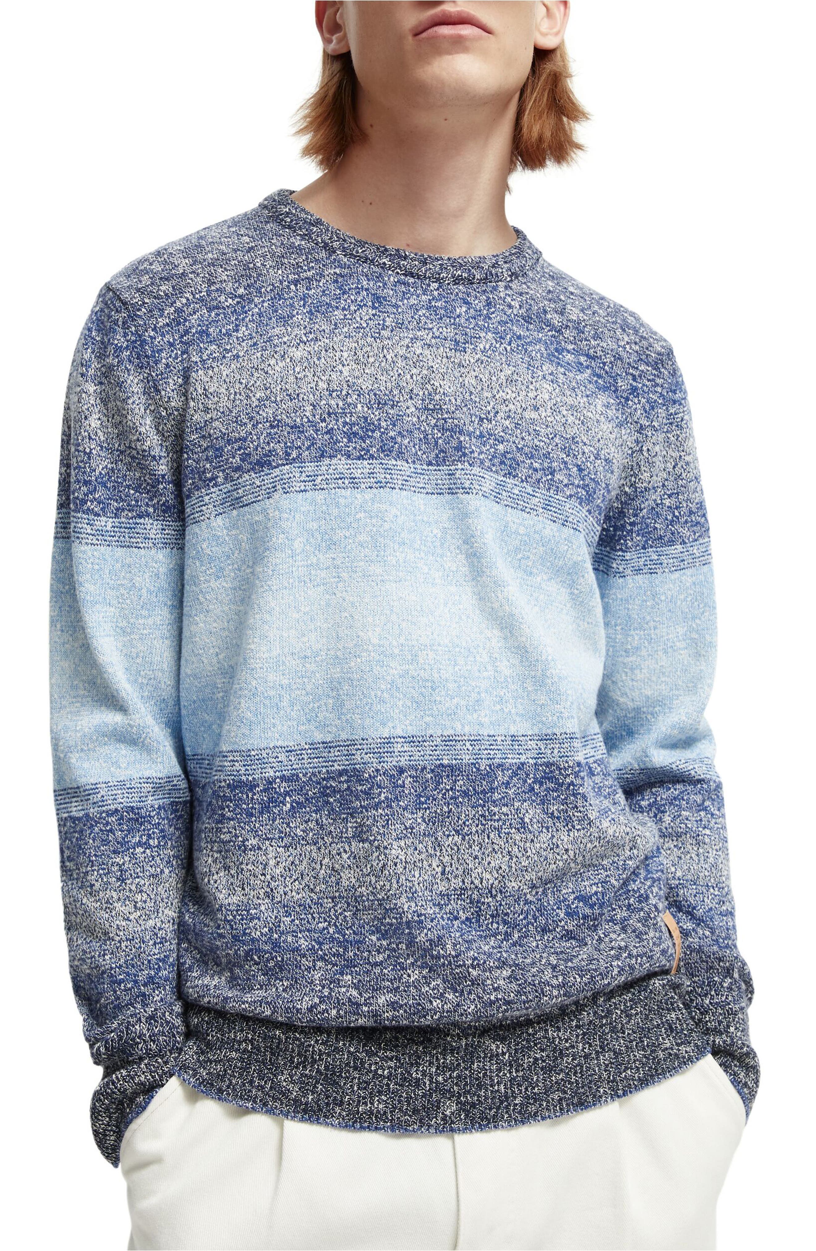 yoke Gradation Border Crew Neck | comonuevo.com.co