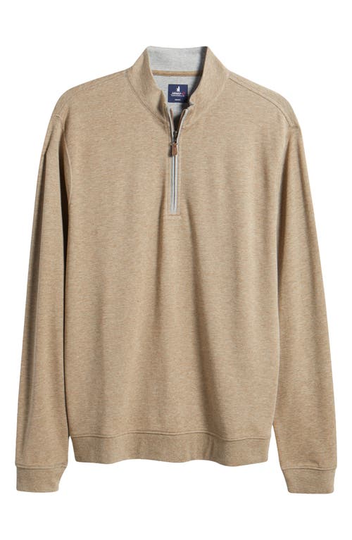 Johnnie-o Sully Quarter Zip Pullover In Cedar