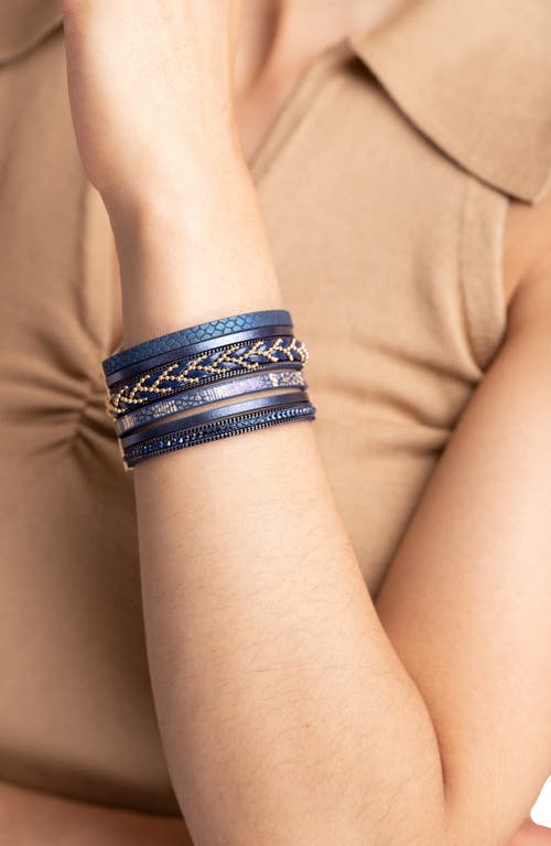 Saachi Livio Braided Bracelet In Navy