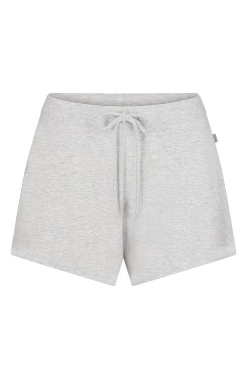 Shop Skims Sleep Pajama Shorts In Light Heather Grey