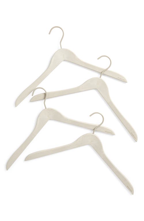 HAY 4-Pack Recycled Plastic Coat Hangers in Warm Grey