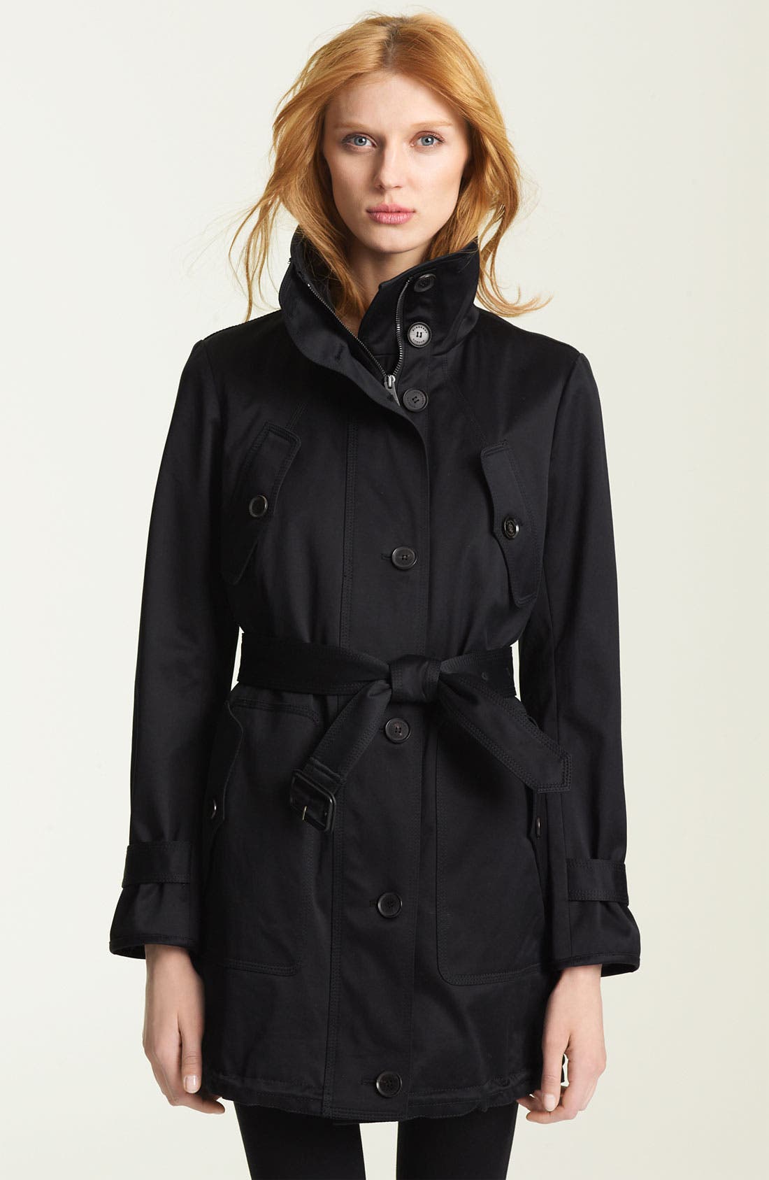 burberry belted parka