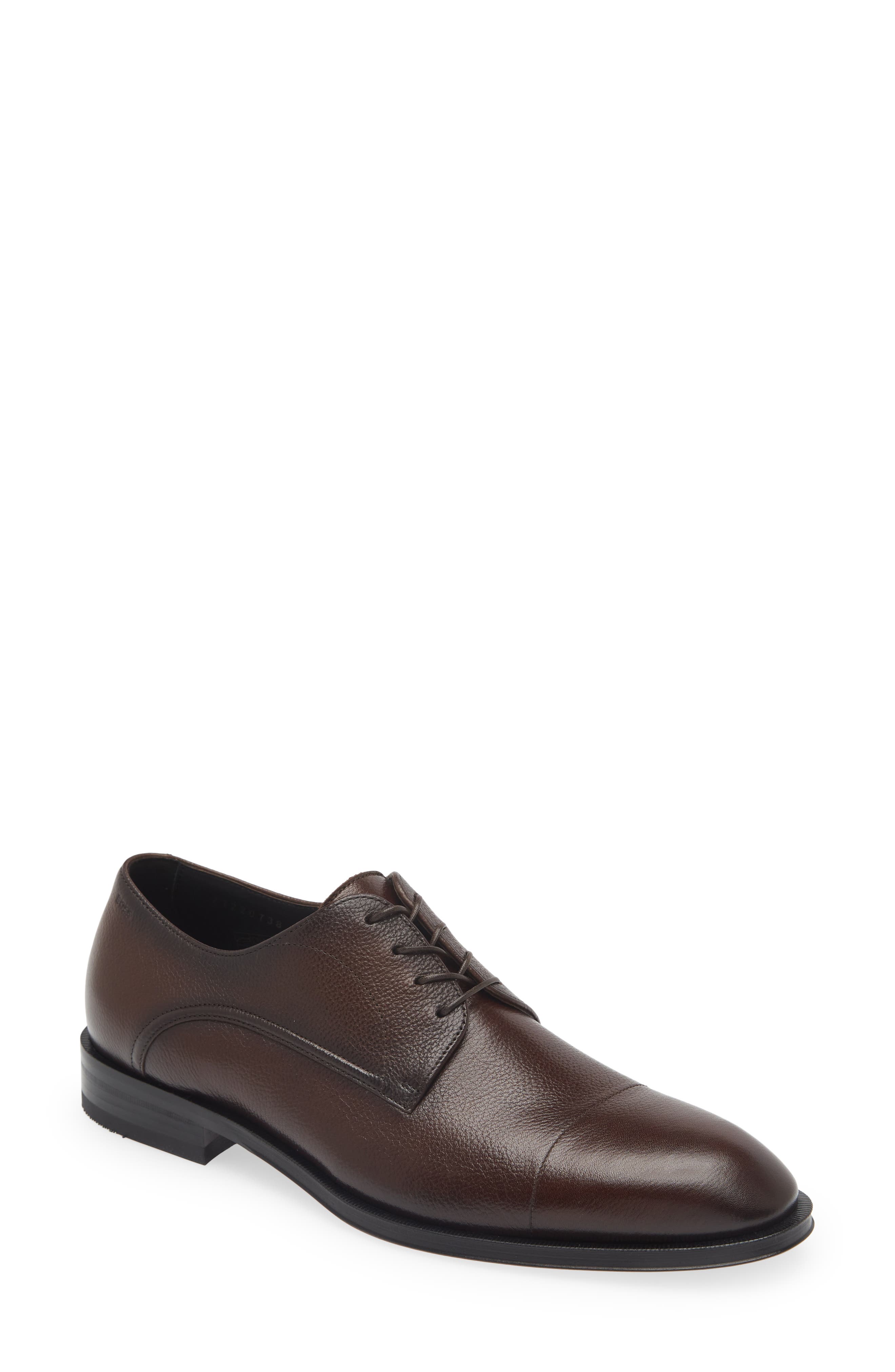 Oxford Brown Hugo Boss Trainers Dark Brown Hugo Boss Plain Toe