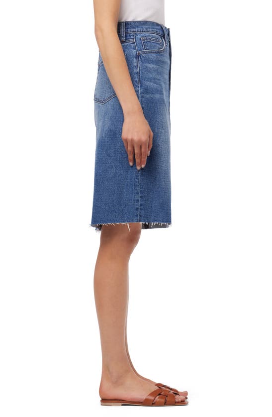 Shop Joe's High Rise Denim Midi Skirt In Violet