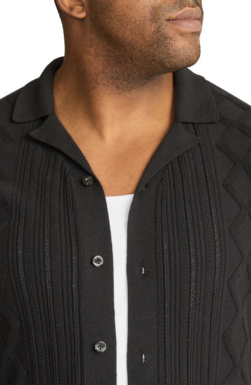 Shop Johnny Bigg Thomas Short Sleeve Cardigan In Black