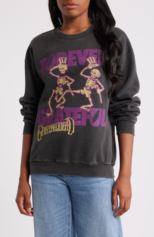 TRUST THE UNIVERSE Grateful Dead Graphic Sweatshirt in Charcoal 