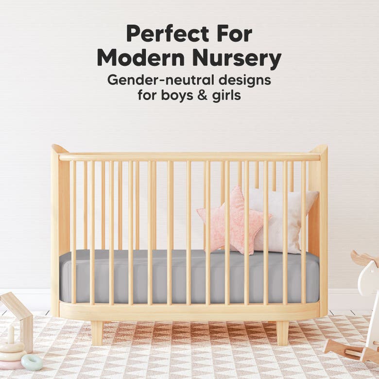 Keababies Isla Fitted Mini Crib Sheets In Steel