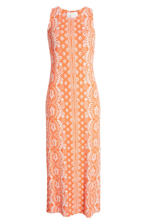 Shop Lilly Pulitzer ® Ulla Print Racerback Maxi Tank Dress In Flamingo Feather Knit Dress