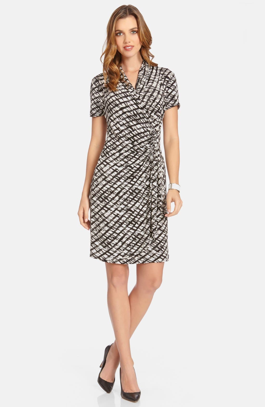 Karen Kane Cascade Faux Wrap Dress Nordstrom