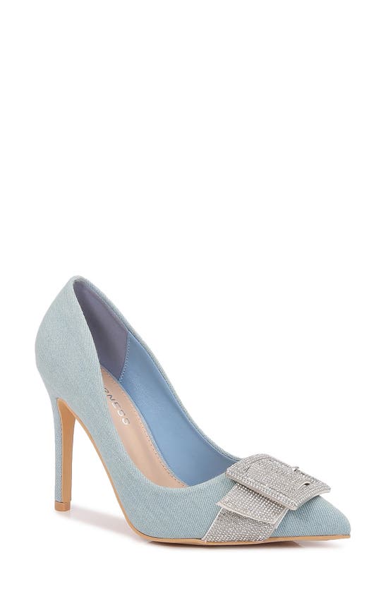 Shop Berness Emery Rhinestone Pump In Denim