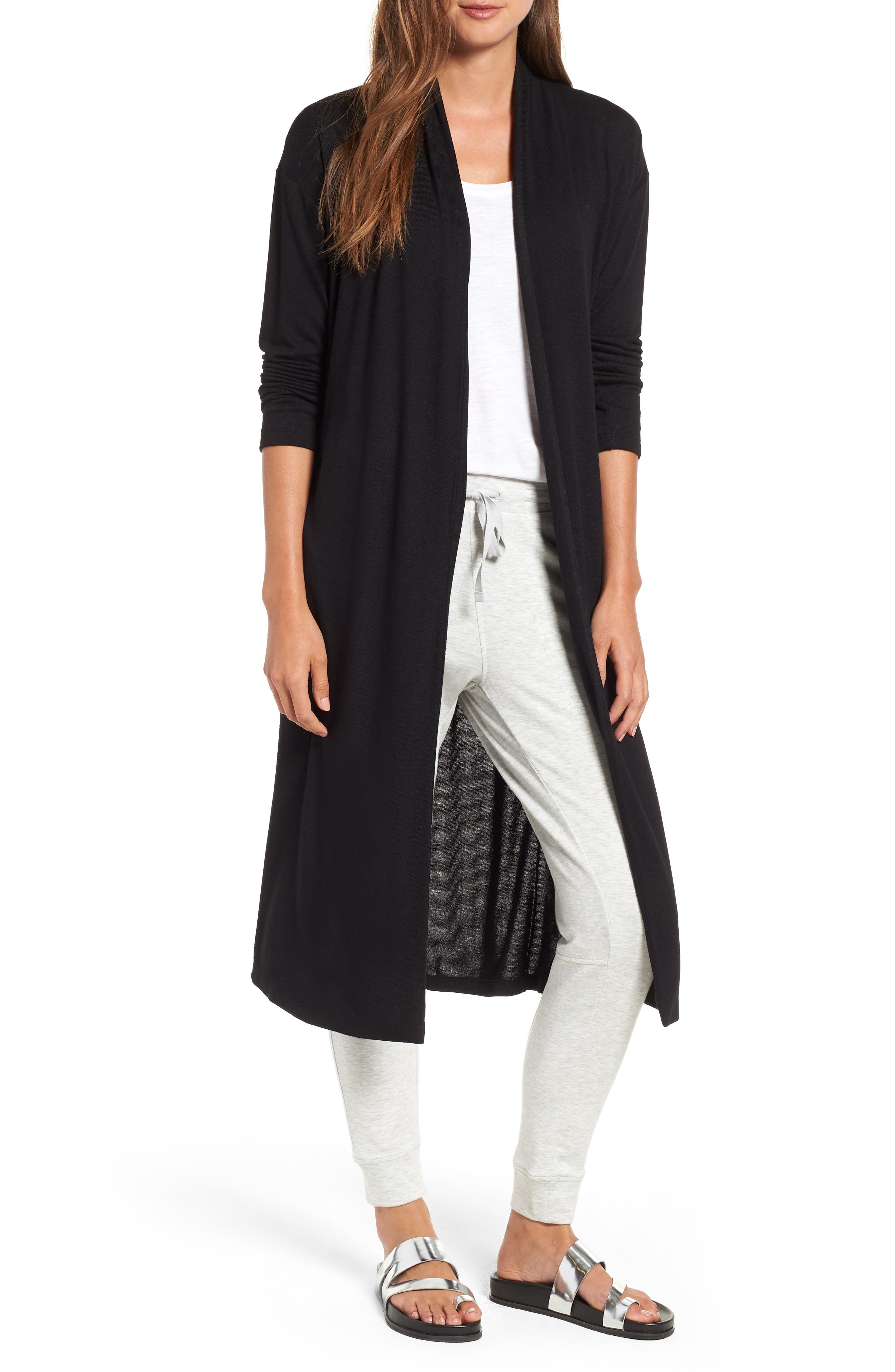 grey duster cardigan