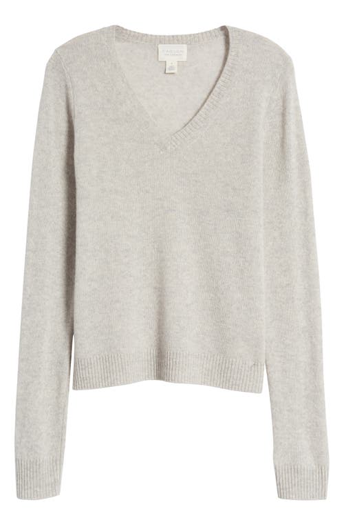 Shop Caslonr Caslon(r) Cashmere V-neck Sweater In Grey Light Heather