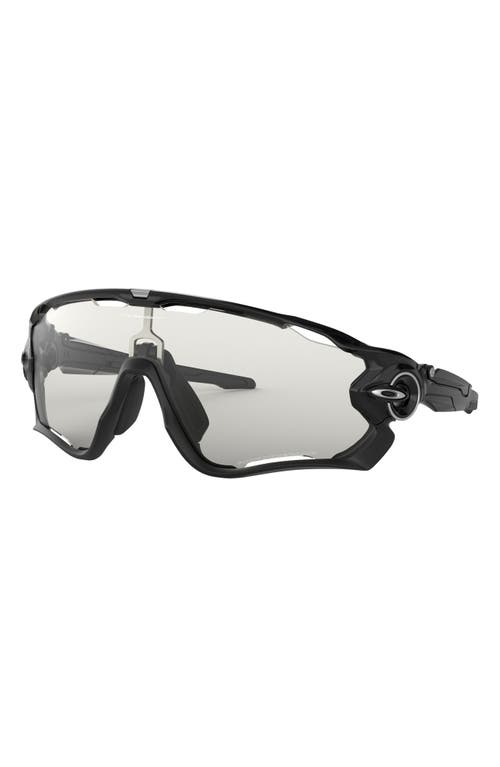 Shop Oakley Jawbreaker™ 131mm Photochromic Cycling Shield Sunglasses In Black/photochromic