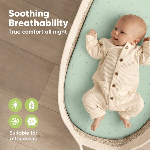 Keababies 2-pack Soothe Fitted Bassinet Sheets In Bunnies