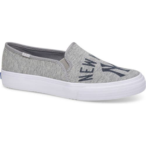 UPC 884506492008 product image for Keds® Women's Keds New York Yankees Double Decker Slip-On Sneakers in Gray at No | upcitemdb.com