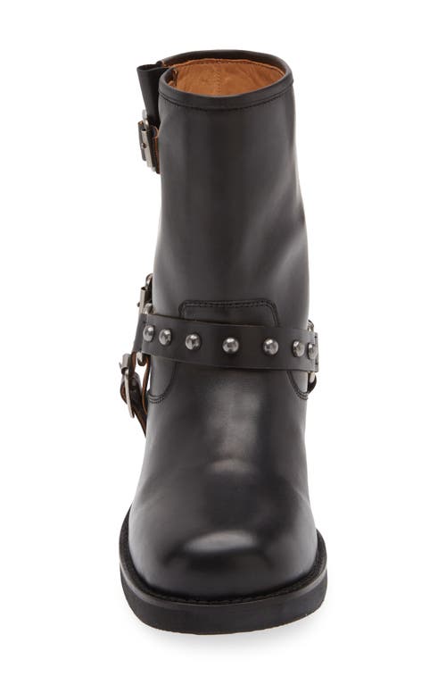 Chocolat Blu Joss Moto Bootie In Black Leather