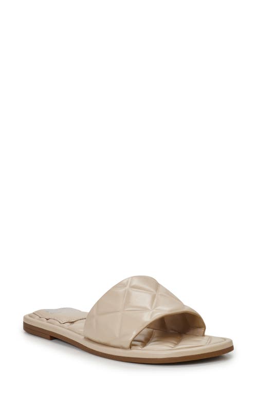 Shop Vince Camuto Brennda Quilted Slide Sandal In Soft Buff