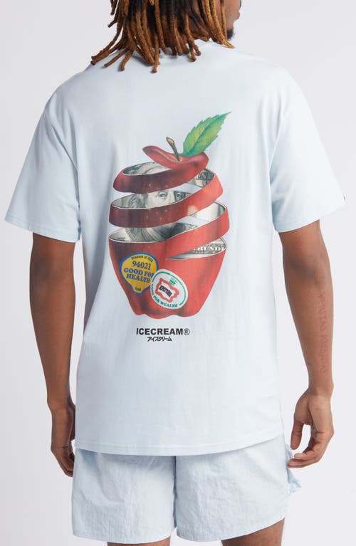 Shop Icecream Big Apple Graphic T-shirt In Baby Blue