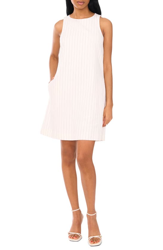 Shop Halogen Sleeveless Linen Blend A-line Dress In New Ivory