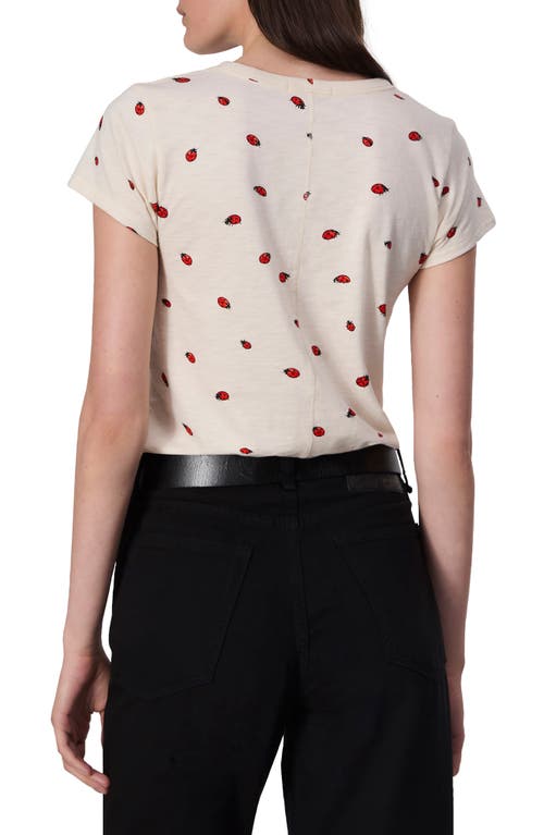 Shop Rag & Bone Ladybug Print Cotton T-shirt In White Multi