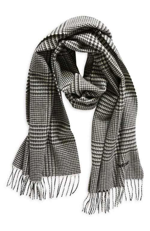 Shop Tom Ford Houndstooth Check Wool, Cashmere & Silk Scarf In Black/white