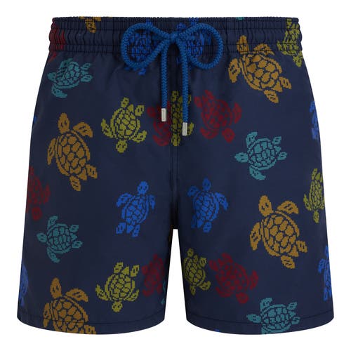 Vilebrequin Men Swim Trunks Long  X Hunt Slonem In Bleu Marine