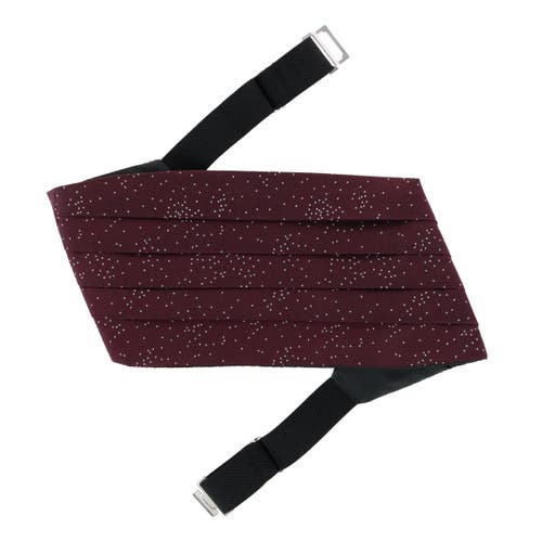 Trafalgar Mystere Metallic Star Light Cummerbund In Red