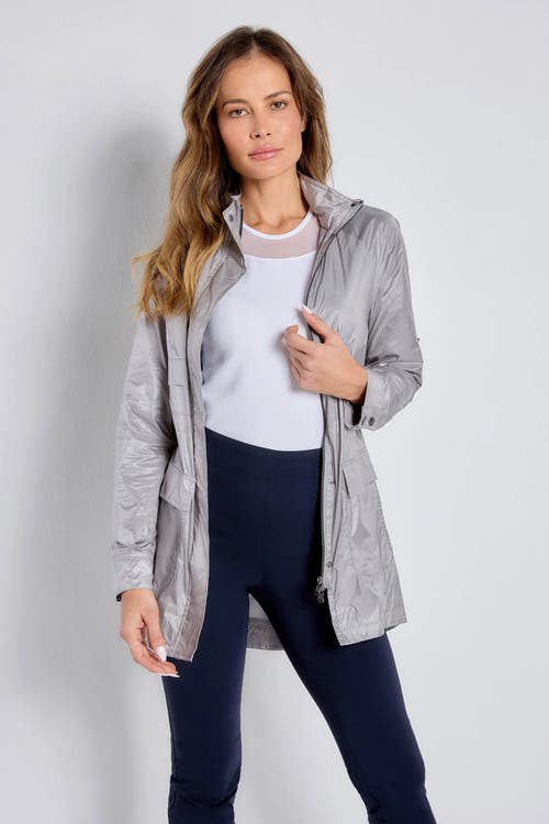 Shop Anatomie Ramona Windbreaker Jacket In Silver Grey