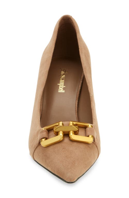 Shop Jeffrey Campbell Lasting Pointed Toe Pump In Dark Tan Suede Bronze