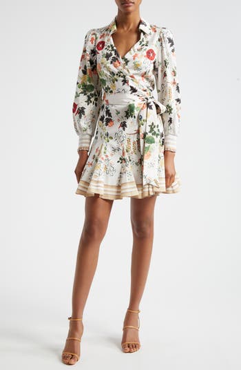 Alice olivia wrap dress best sale